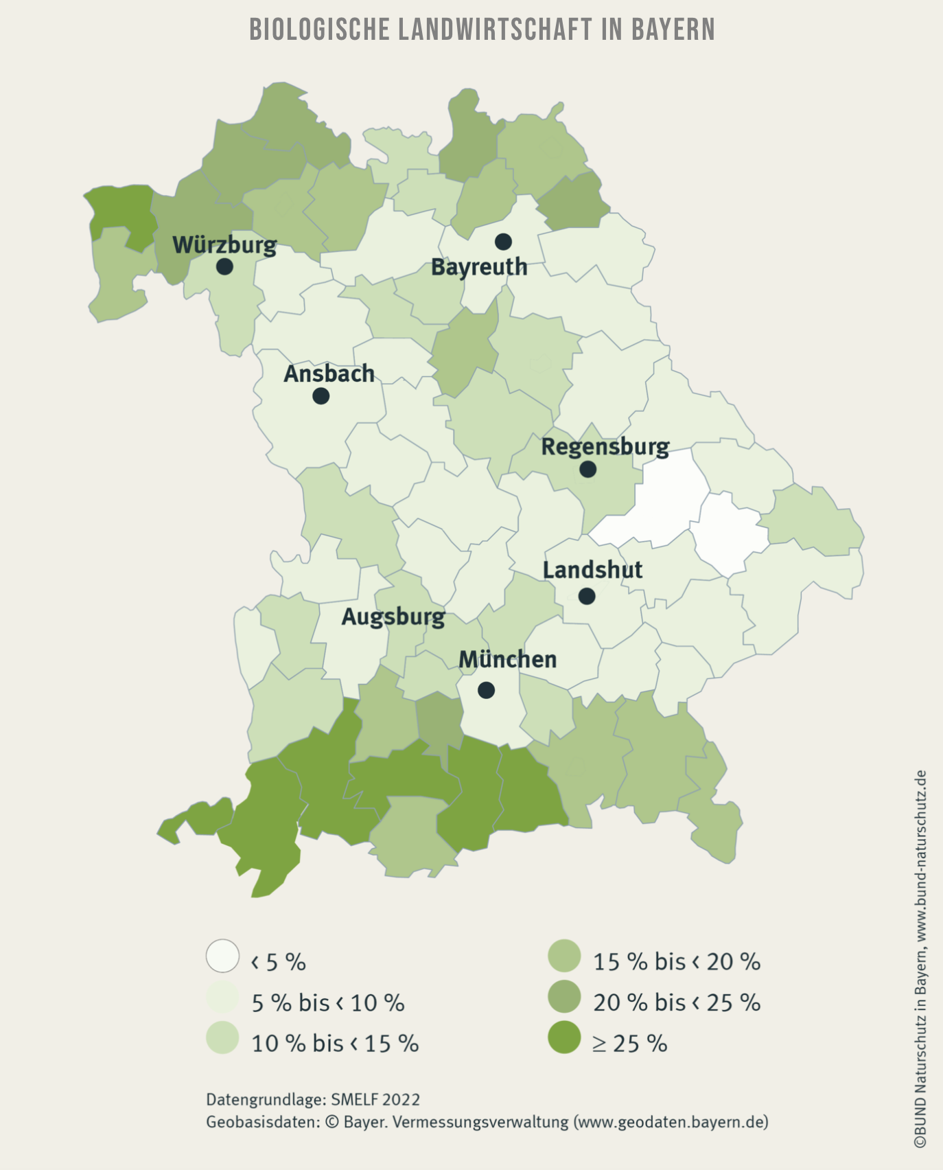 Anteil der Biolandwirtschaft in Bayern